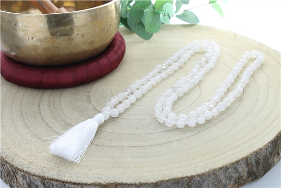 Mala en Cristal de Roche 108 perles