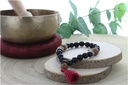 Bracelet Mala en Obsidienne Noire et Rudraksha