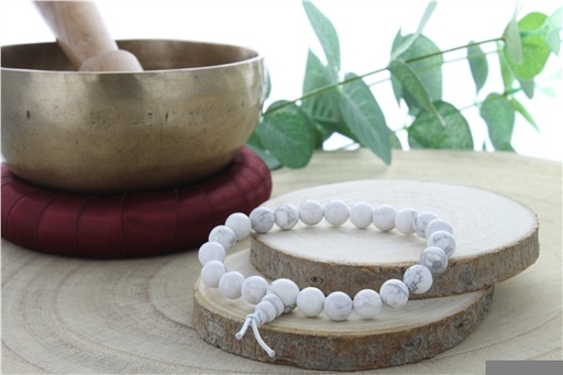 [3660341690857] Bracelet Mala en Howlite Blanche
