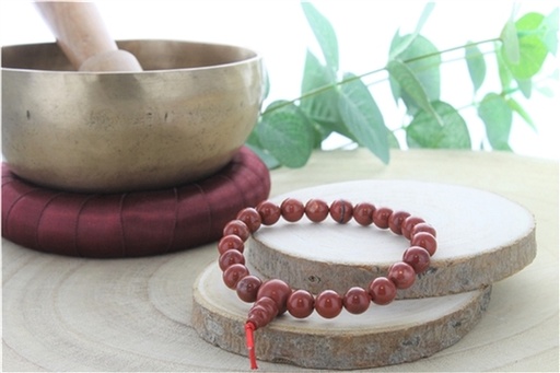 [3660341690864] Bracelet Mala en Jaspe Rouge