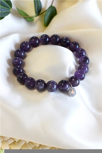 [3660341692738] Bracelet Améthyste Perles rondes 10 mm