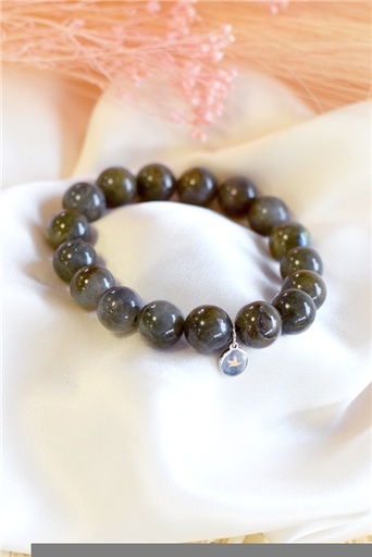 [3660341693049] Bracelet Labradorite Perles rondes 12 mm