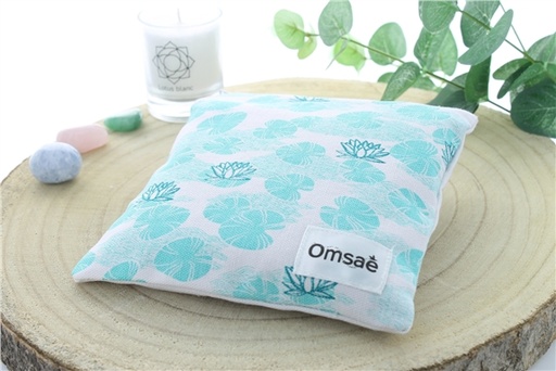 [3660341694329] Coussin Carré Chauffant Lotus Vert