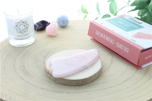 [3660341694411] Gua Sha Palme en Quartz Rose