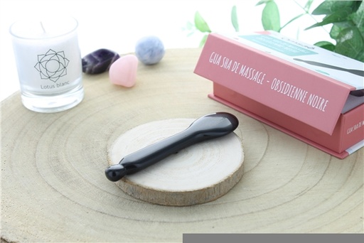 [3660341694435] Gua Sha Cuillère en Obsidienne Noire