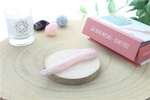 [3660341694442] Gua Sha Cuillère en Quartz Rose