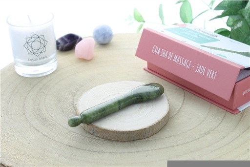 [3660341694459] Gua Sha Cuillère en Jade Vert