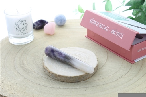 [3660341694510] Bâton de Massage Arrondi en Améthyste