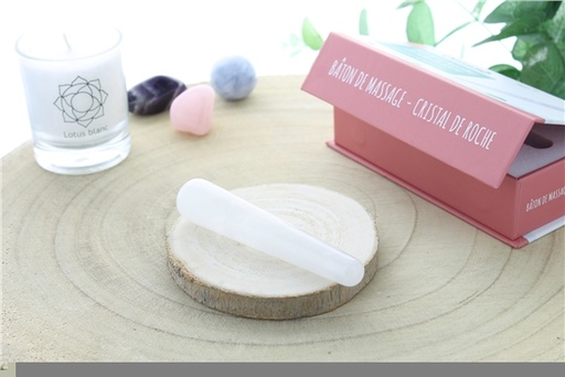 [3660341694527] Bâton de Massage Arrondi en Cristal de Roche