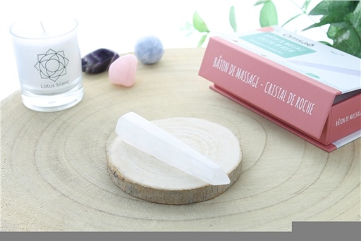 [3660341694596] Bâton de Massage Facetté en Cristal de Roche