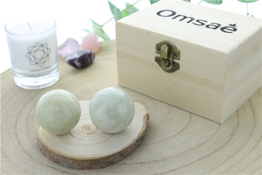 [3660341694664] Boules de Relaxation Chinoises en Jade Vert