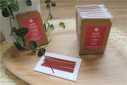 [3660341696170] Encens de poche Keep Calm Smell the Rose