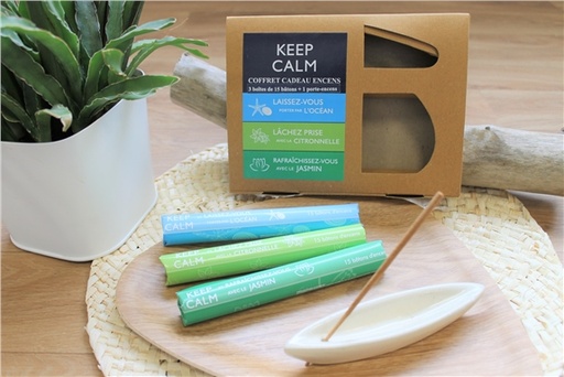 [3660341696248] Coffret Encens Keep Calm Respiration et Purification 3 Fragrances
