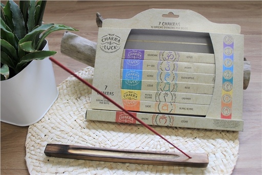 [3660341696255] Coffret Encens Bâton Chakra Luck 7 Fragrances