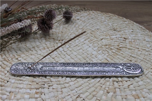[3660341696361] Porte-encens Bâton en Métal Motif Fleurs