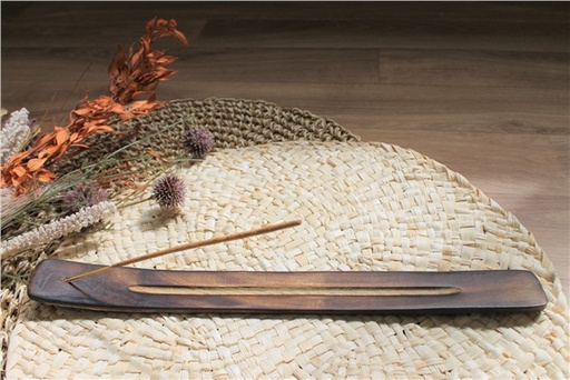[3660341696415] Porte encens Bâton en Bois de manguier Classique 35 cm