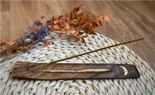 [3660341696422] Porte-encens Bâton en Bois de manguier Motif Lune