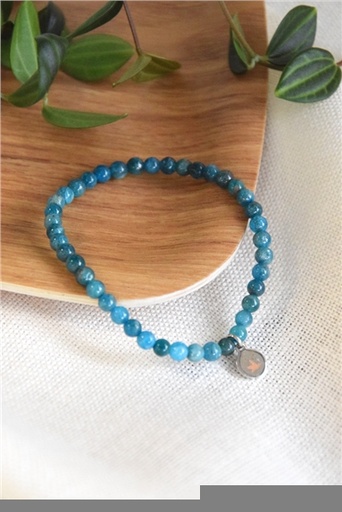 [3660341697856] Bracelet Apatite Perles Rondes 4 mm