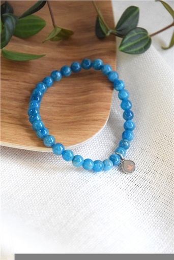 [3660341697863] Bracelet Apatite Perles Rondes 6 mm