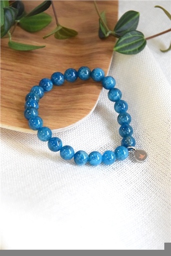 [3660341697870] Bracelet Apatite Perles Rondes 8 mm