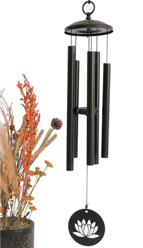 [3660341698181] Carillon à vent Noir Lotus 77 cm