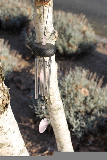 [3660341698341] Carillon à vent Quartz Rose 33 cm