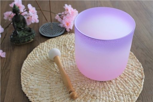 [3660341698884] Bol chantant en Cristal Candy Violet et Rose Diamètre 15 cm