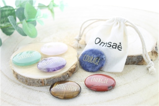 [3660341698969] Galet en Pierre Gravure Pensée positive