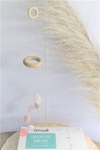 [3660341699027] Carillon à vent Pierre brute Quartz Rose