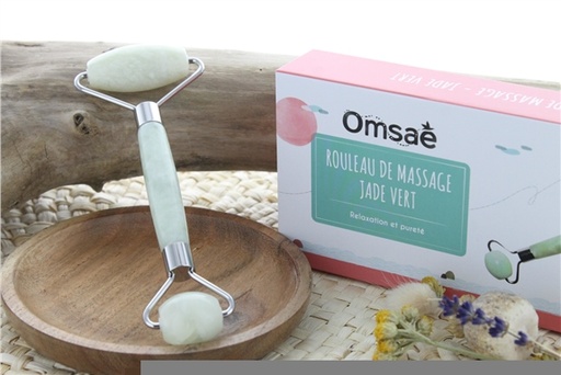 [3660341704103] Rouleau de Massage en Jade Vert