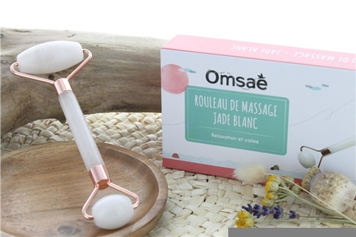 [3660341704110] Rouleau de Massage en Jade Blanc