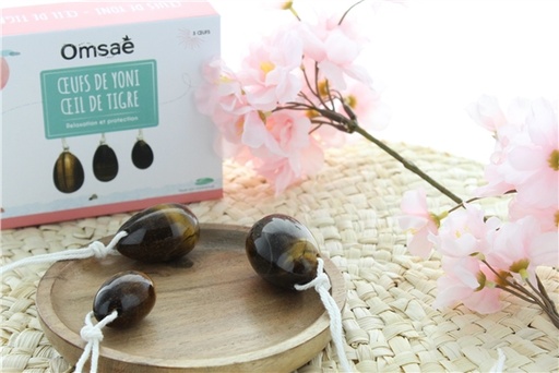 [3660341704196] Coffret Oeufs de Yoni en Oeil de Tigre Assortiment de 3