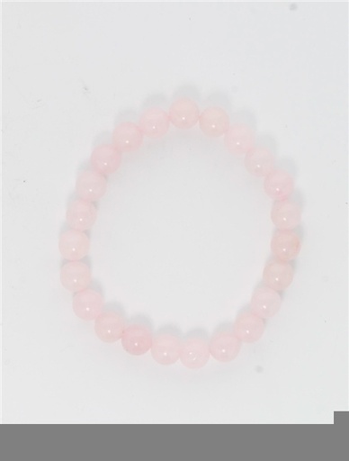[3660341711446] Bracelet Quartz Rose Perles rondes 8 mm