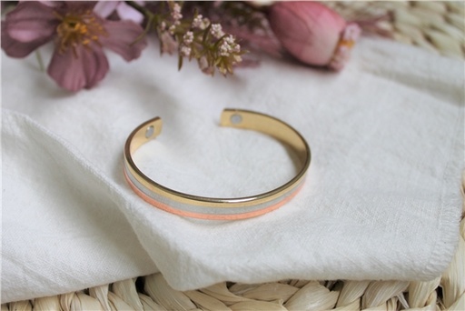 [3660341711972] Bracelet cuivre avec Aimants Jonc Petit modèle 3 métaux