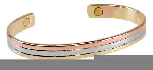 [3700273400688] Bracelet cuivre avec Aimants Petit modèle 3 métaux