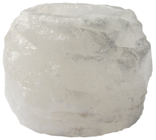 [4041678003050] Bougeoir cristal de sel blanc - roc 400 gr
