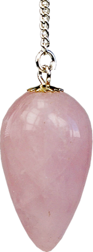 [4250209818579] Pendule Goutte en Quartz Rose