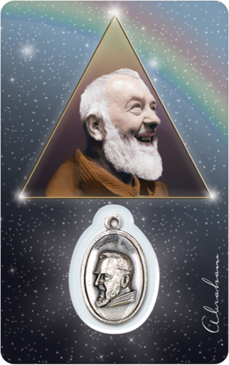 [6268977022010] Médaille sur carte Padre Pio