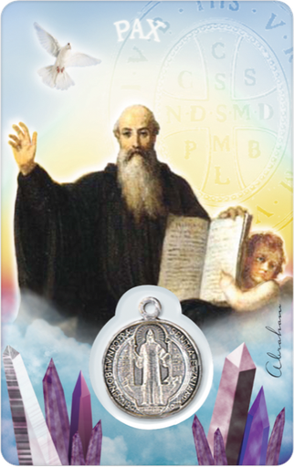 [6268977022034] Médaille sur carte Saint-Benoît