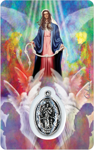 [6268977022072] Médaille sur carte Marie qui défait les Noeuds