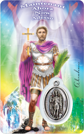 [6268977022102] Médaille sur carte Saint-Expédit