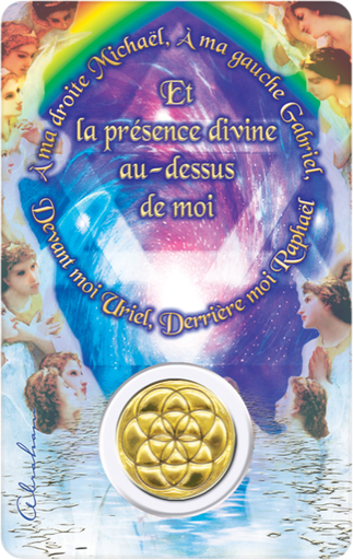 [6268977032019] Médaille sur carte Prière du Soir