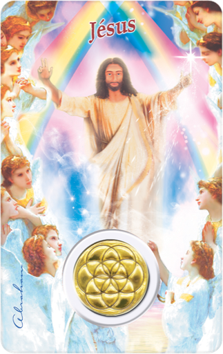 [6268977032040] Médaille sur carte Jésus