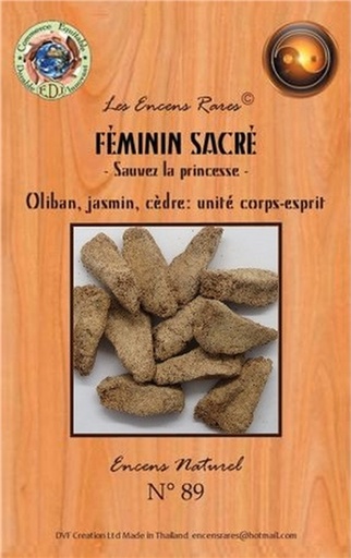 [8857122869556] Encens rares : Féminin Sacré - Sauvez la princesse - Unité Corps et Esprit - 25 Gr