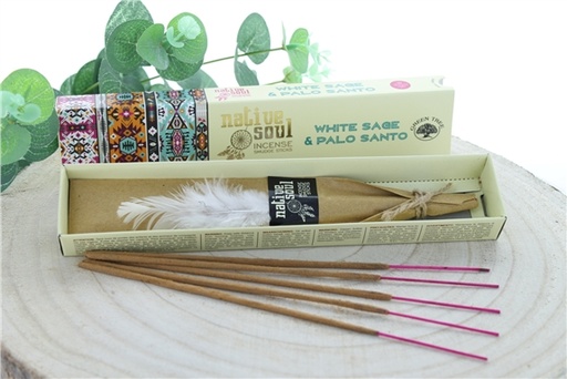 [8901684615110] Encens Green Tree Native Soul Sauge Blanche & Palo Santo - 15 grs