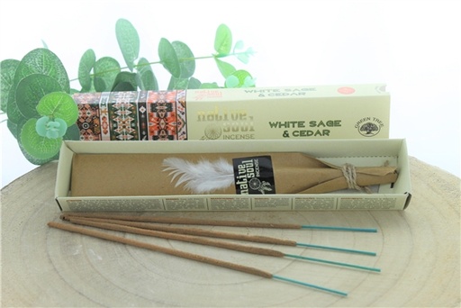 [8901684617930] Encens Bâton Green Tree Native Soul Sauge Blanche et Cèdre 15 g