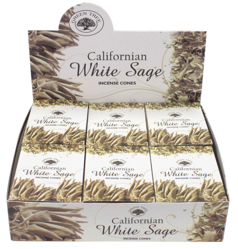 [8902276107792] Encens Green Tree White Sage Cônes - 15 grs