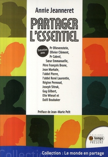 Couverture du livre Partager l'essentiel de Annie Jeanneret