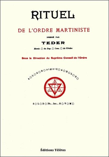 [9782370190093] Rituel de l'ordre martiniste