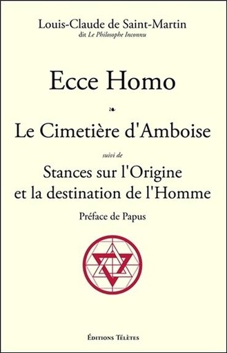 [9782370190130] Ecce Homo - Le Cimetière d'Amboise suivi de Stances sur l'Origine et la destination de l'Homme